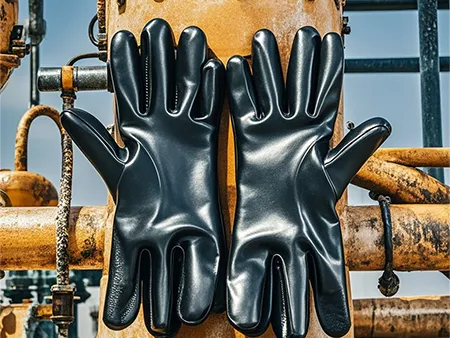 Fluoroelastomer gloves for chemical processing